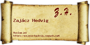 Zajácz Hedvig névjegykártya